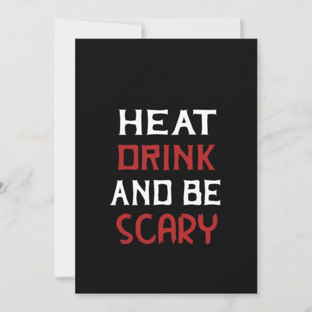 Eat Drink And Be Scary Creative Casual Holiday Card (Front)