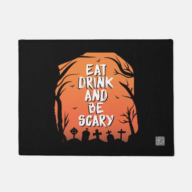 Eat Drink And Be Scary Doormat (Front)