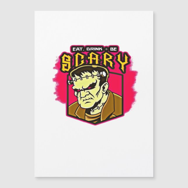 Eat Drink And Be Scary Frankenstein Halloween Crea (Front)