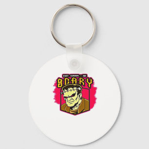 Eat Drink And Be Scary Frankenstein Halloween Crea Key Ring