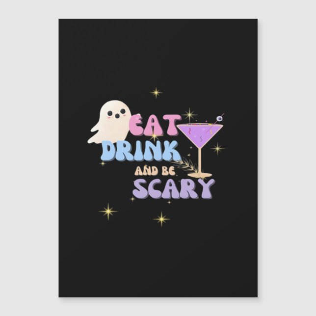 Eat Drink And Be Scary Funny Halloween Casual Uniq (Front)
