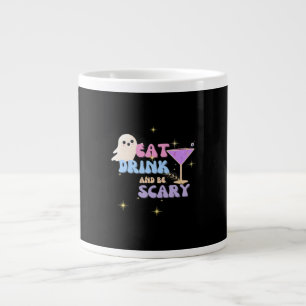 Eat Drink And Be Scary Funny Halloween Casual Uniq Large Coffee Mug