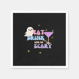 Eat Drink And Be Scary Funny Halloween Casual Uniq Napkin