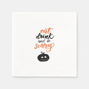 Eat Drink And Be Scary Funny Halloween Napkin