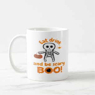 Eat Drink And Be Scary Funny Spooky  Coffee Mug