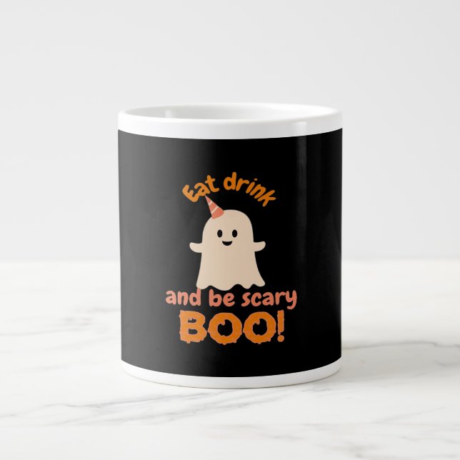 Eat Drink And Be Scary Funny Spooky Gifts For Clas Large Coffee Mug (Front)