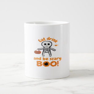 Eat Drink And Be Scary Funny Spooky Large Coffee Mug