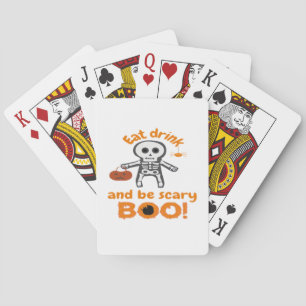Eat Drink And Be Scary Funny Spooky  Playing Cards