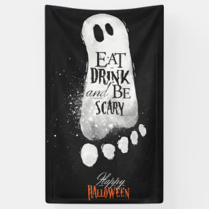 Eat Drink and be Scary Ghost Banner