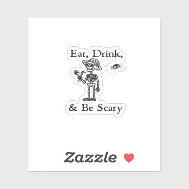 Eat Drink And Be Scary Halloween Aesthetic Style (Sheet)