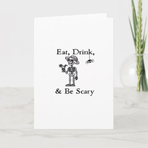 Eat Drink And Be Scary Halloween Aesthetic Style Card
