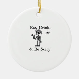 Eat Drink And Be Scary Halloween Aesthetic Style Ceramic Tree Decoration