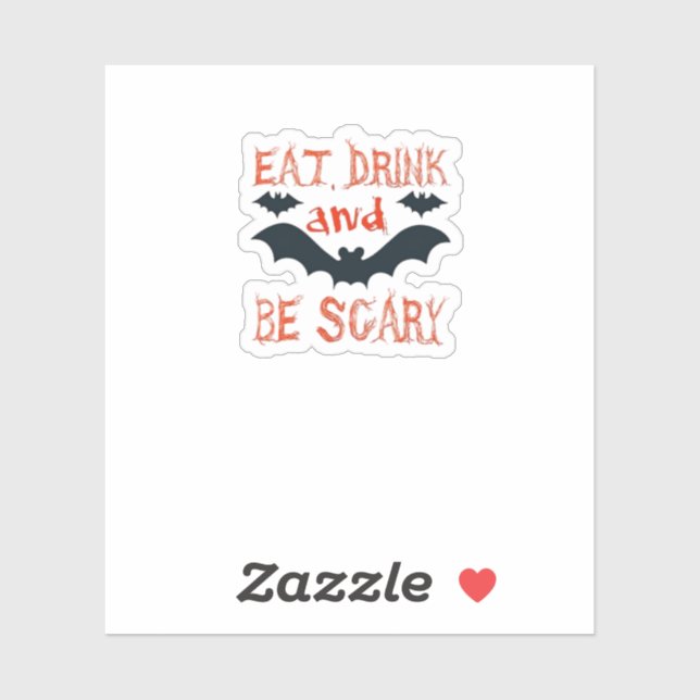 Eat Drink And Be Scary Halloween Bats Party Hallow (Sheet)