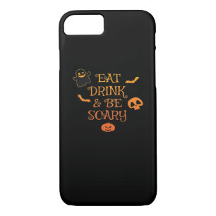 Eat Drink And Be Scary Halloween Classic Retro Sty iPhone 8/7 Case