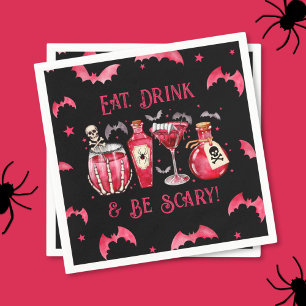 Eat Drink and Be Scary Halloween Cocktails Napkin