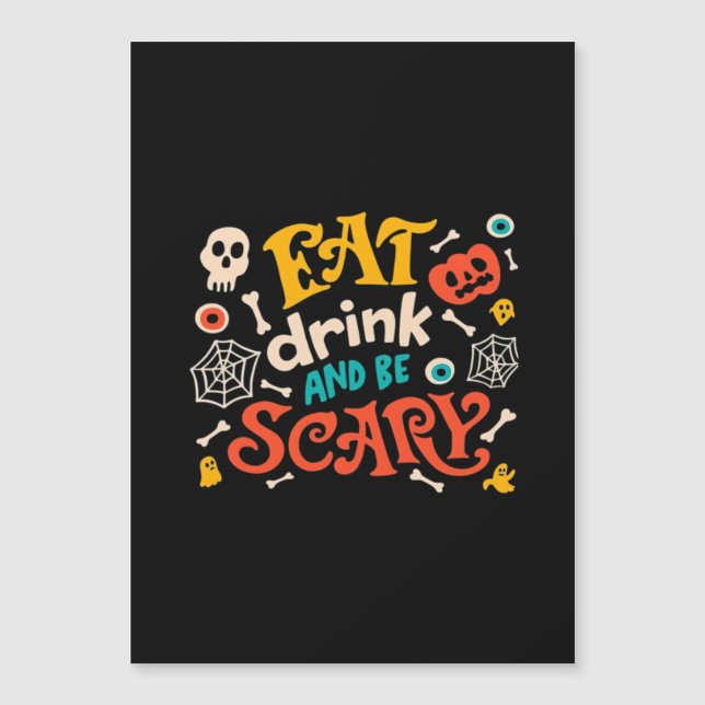 Eat Drink And Be Scary Halloween Design Essential  (Front)