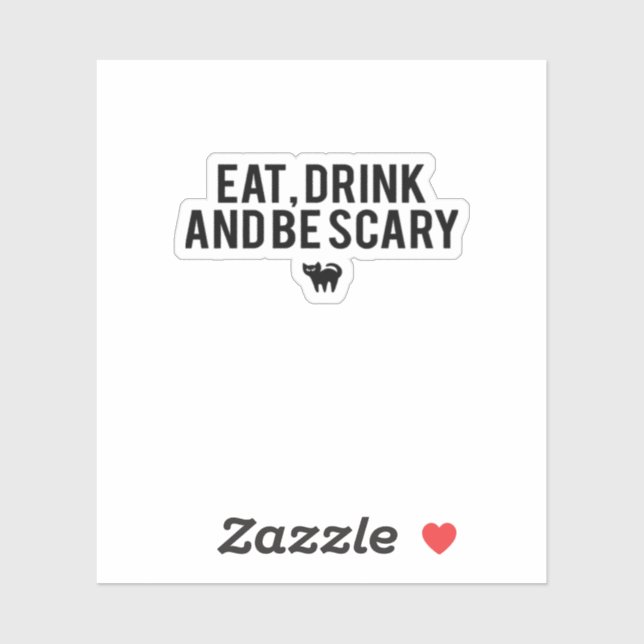 Eat Drink And Be Scary Halloween Fan Text Art Crea (Sheet)