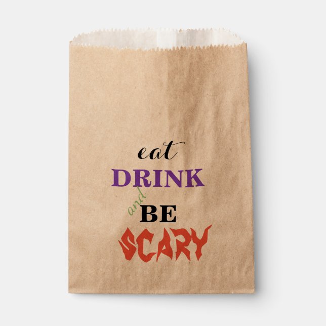 EAT Drink and be Scary Halloween Favour Bags (Front)