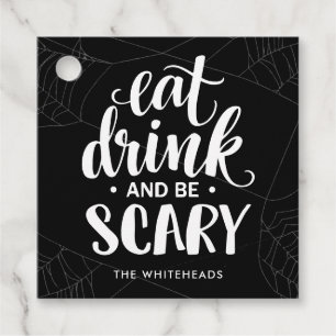 Eat Drink and be Scary Halloween Favour Tags