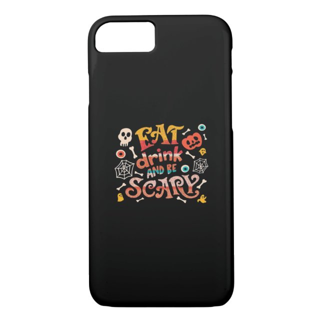 Eat Drink And Be Scary Halloween Funny Essential C Case-Mate iPhone Case (Back)