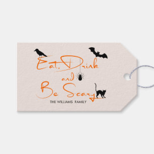 Eat Drink and Be Scary Halloween Gift Tags