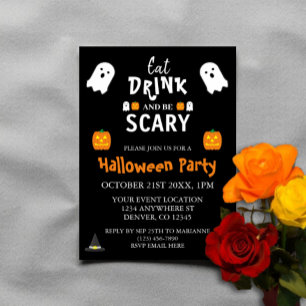 Eat, Drink and Be Scary Halloween Invitation