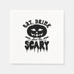 Eat Drink And Be Scary Halloween Light Cool Unique Napkin