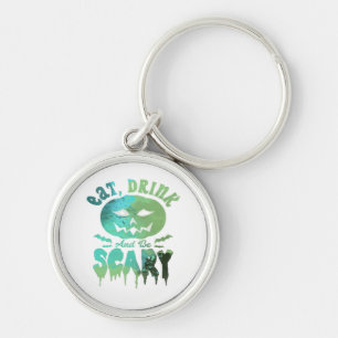 Eat Drink And Be Scary Halloween Light Key Ring