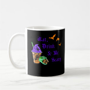 Eat Drink And Be Scary Halloween Minimal Clean Coffee Mug