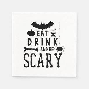 eat drink and be scary halloween napkin