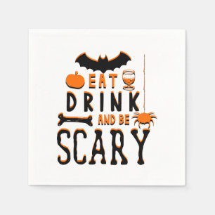eat drink and be scary halloween napkin