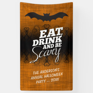 Eat, Drink and Be Scary - Halloween Party Banner