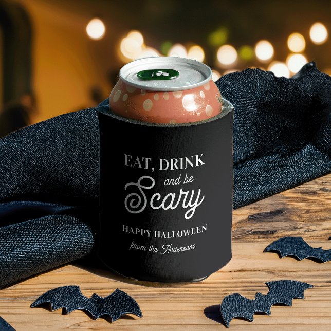 Eat, Drink and Be Scary Halloween Party Can Cooler (Creator Uploaded)