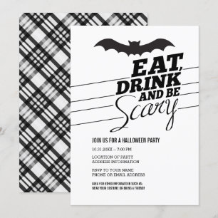 Eat, Drink and Be Scary - Halloween Party Invitation