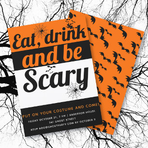 Eat, drink and be scary Halloween party Invitation