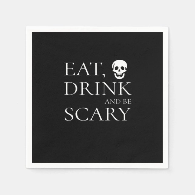 Eat Drink And Be Scary Halloween Party Novelty Sku Napkin (Front)