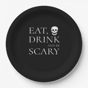 Eat Drink And Be Scary Halloween Party Novelty Sku Paper Plate