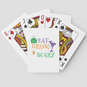 Eat Drink And Be Scary Halloween Playing Cards