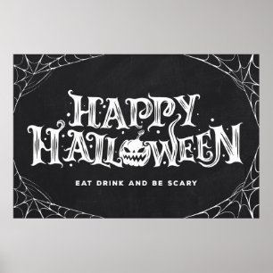 Eat, Drink and Be Scary Halloween Poster