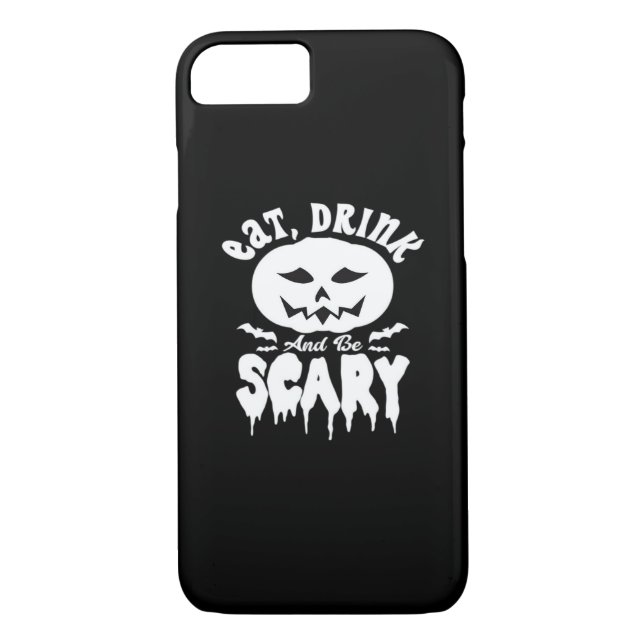Eat Drink And Be Scary Halloween Retro Classic Case-Mate iPhone Case (Back)