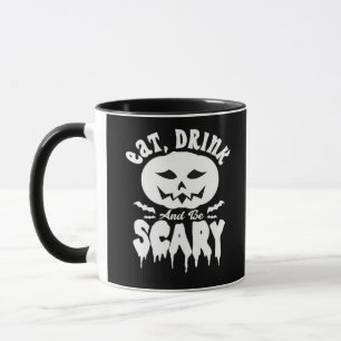 Eat Drink And Be Scary Halloween Retro Classic Mug