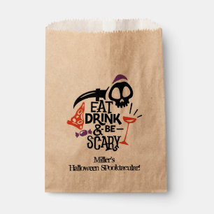 Eat Drink and Be Scary Halloween Treat Favour Bags