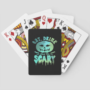 Eat Drink And Be Scary Halloween Vintage Classic Playing Cards
