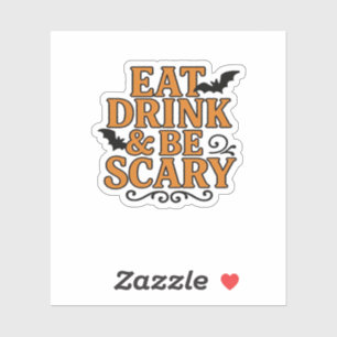 Eat Drink And Be Scary Halloween Vintage Graphic
