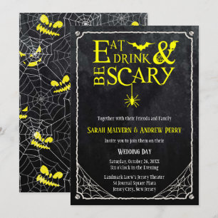 Eat, Drink and Be Scary Halloween Wedding Invite