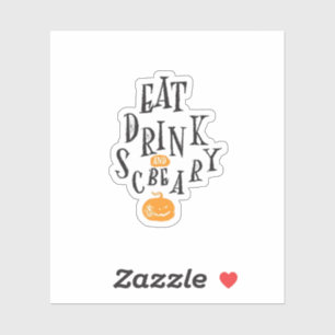 Eat Drink And Be Scary Happy Halloween Vintage Coo