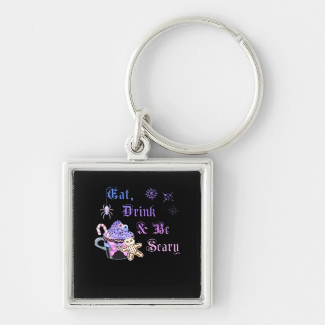 Eat Drink And Be Scary Hexmas Cool Unique Key Ring (Front)