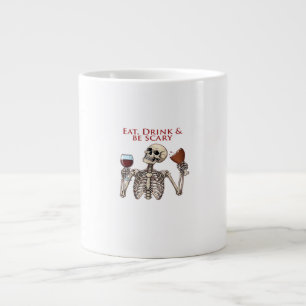 Eat Drink And Be Scary Minimal Clean Large Coffee Mug