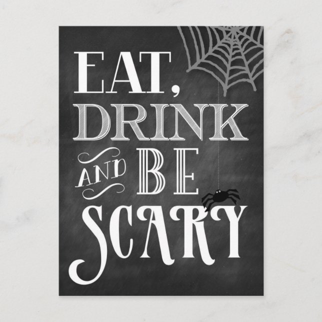 Eat Drink and Be Scary Postcard (Front)