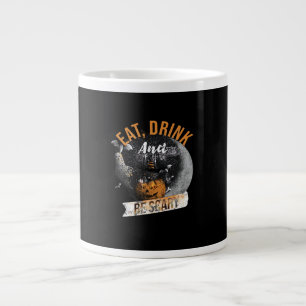 Eat Drink And Be Scary Retro Classic Large Coffee Mug